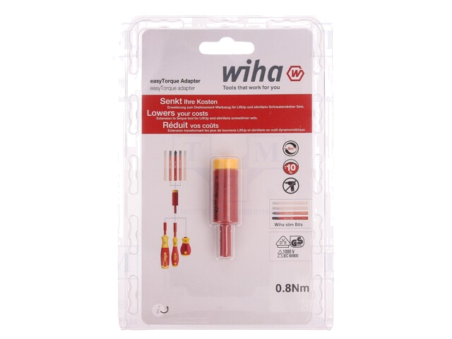 Adapter; max.0,8Nm; Bevestiging: zeskant 6mm; 10%; ElectricVario Adapter; max.0,8Nm; Bevestiging: zeskant 6mm; 10%; ElectricVario